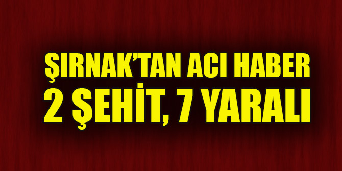 Şırnak’ta EYP müdahalesinde patlama: 2 şehit, 7 yaralı
