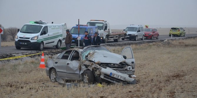 Karaman'da otomobil devrildi: 1 ölü, 1 yaralı