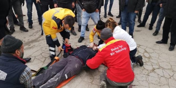 Eşini almaya giderken kazada öldü