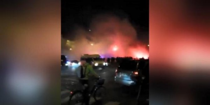 Paris’te Galatasaray taraftarlarına meşaleli saldırı
