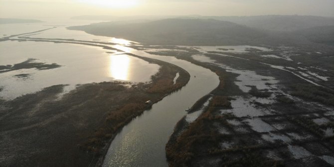 Terkos Gölü’nde ki aramalar drone ile görüntülendi