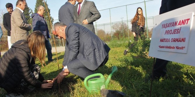 OMÜ öğrencilerinden gaziler anısına hatıra ormanı