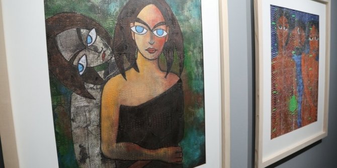 Pakistanlı ressam eserlerini Nilüfer’de sergiledi