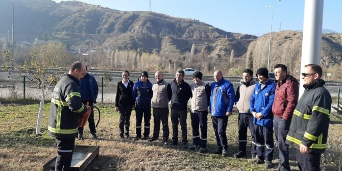 İtfaiye Müdürlüğünden yangın tatbikatı ve eğitim