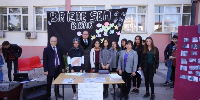 Sarıgöllü öğrenciler kadına yönelik şiddete dikkat çekti