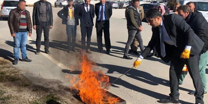 Van’da yükümlülere yangın kursu