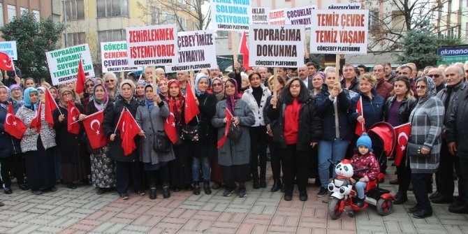 Gökçebey’de katı atık tesisine tepki yürüyüşü