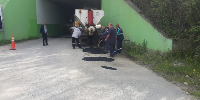 Sapanca’da 170 ton asfalt yama çalışması