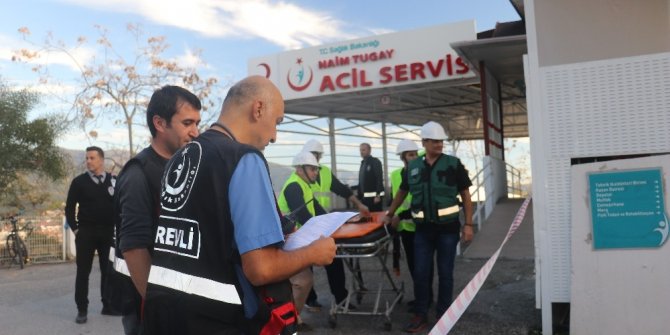 Marmaris Devlet Hastanesi’ndeki tatbikat başarı ile gerçekleştirildi