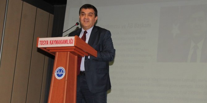 Dışişleri Bakan Yardımcısı Faruk Kaymakçı Tosya’da konferans verdi