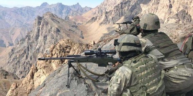 Irak’ın kuzeyi Zap bölgesinde 2 PKK’lı terörist etkisiz hale getirildi
