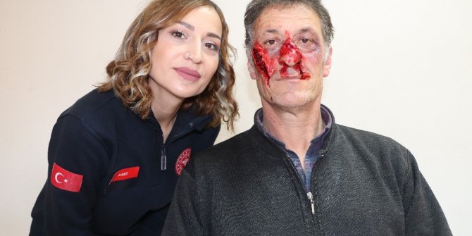 112 tatbikatlarının vazgeçilmez ’makyaj ustası’