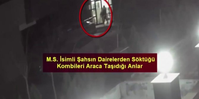 Kombi hırsızı önce güvenlik kamerasına sonra polise yakalandı