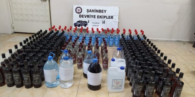 Gaziantep’te 204 şişe kaçak alkol ele geçirildi