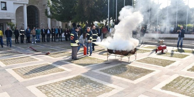 Mersin Üniversitesi’nde yangın tatbikatı