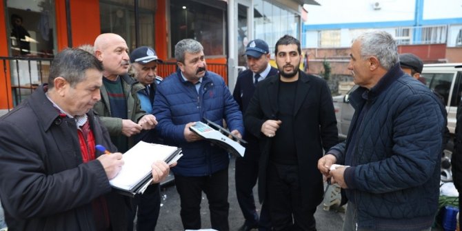 Halk pazarlarında etiket ve terazi denetimi