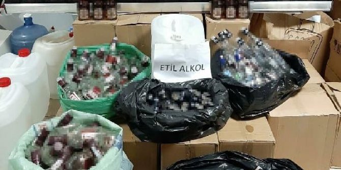 İzmir'de sahte içki operasyonu