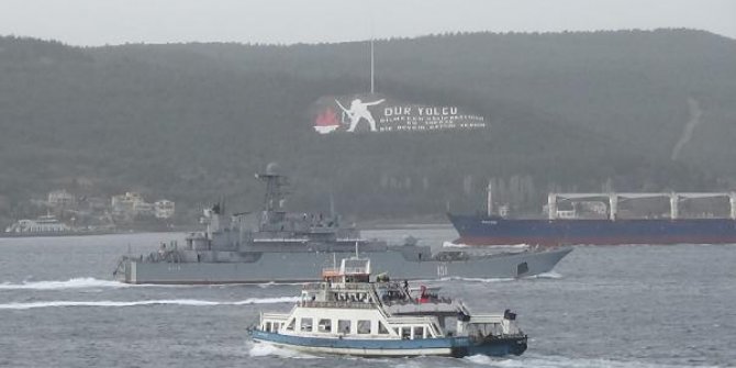 Rus savaş gemisi Azov, Çanakkale Boğazı’ndan geçti