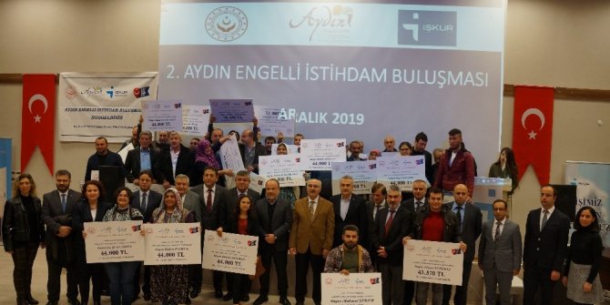 Aydın’da 26 engelli ve eski hükümlüye hibe çekleri teslim edildi