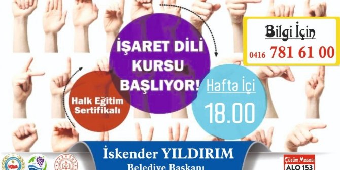 Gölbaşı Belediyesinden işaret dili kursu