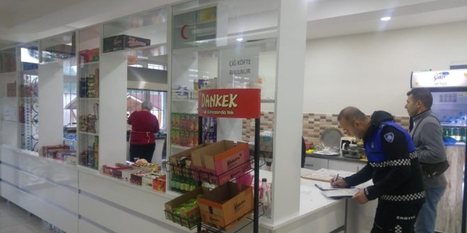 Biga zabıtasından kantin ve marketlerde denetim