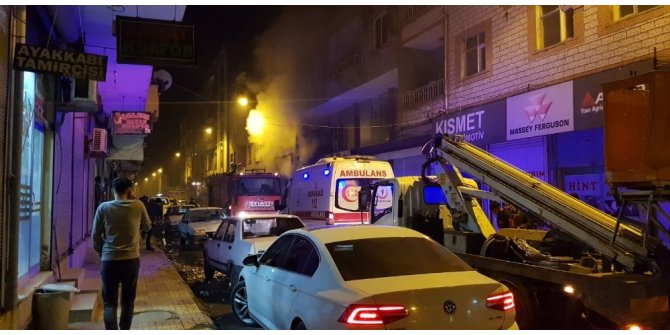 Bismil’de döşeme atölyesinde yangın