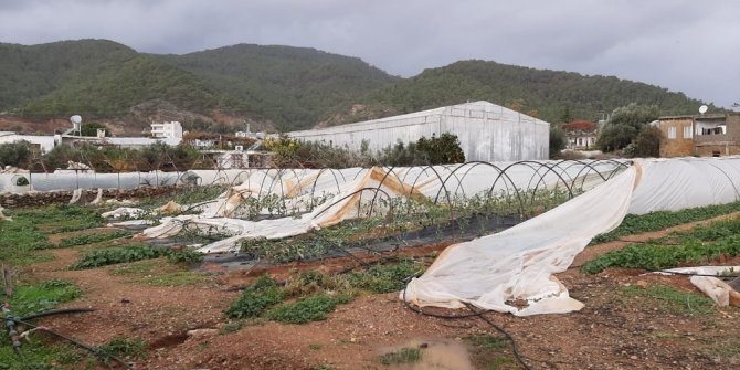 Anamur’da hortum seraları yıktı