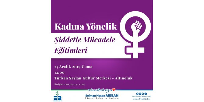 Kadına yönelik şiddetle mücadele için eğitim