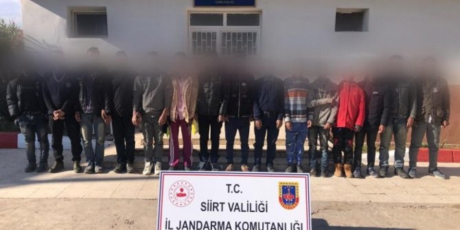 Siirt’te Bangladeş uyruklu 15 düzensiz göçmen yakalandı