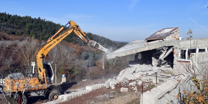 Tarım arazisinde kaçak yapılaşmaya müdahale