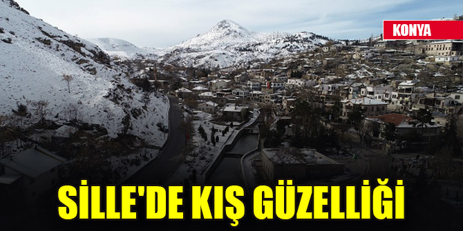 Tarihi yapılarıyla ünlü Sille'de kış güzelliği