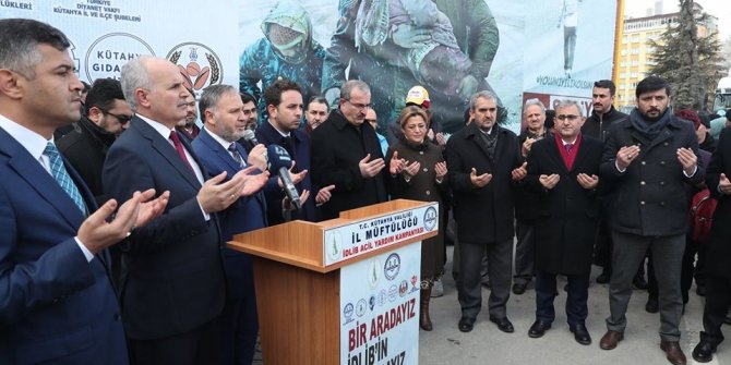 Kütahya’dan İdlib’e 7 tır yardım malzemesi