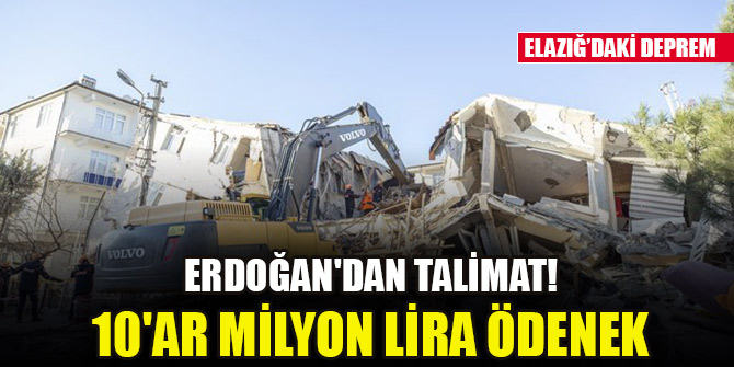 Erdoğan'dan talimat! 10'ar milyon lira ödenek