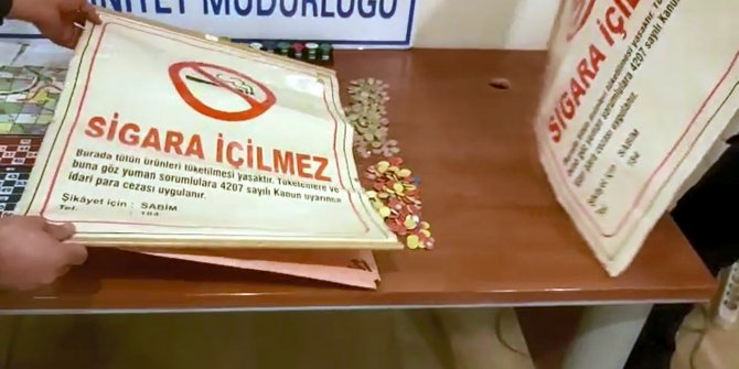 Tombala kartları 'sigara içilmez' levhasının arkasında çıktı
