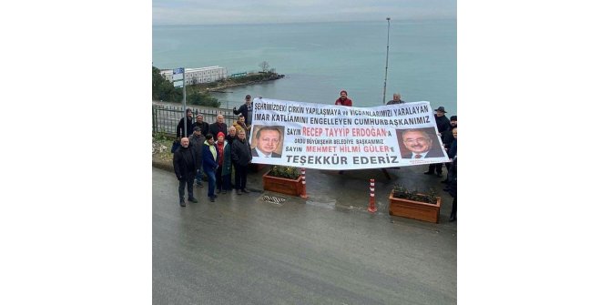 Ordu’da vatandaşlardan ’bina’ teşekkürü