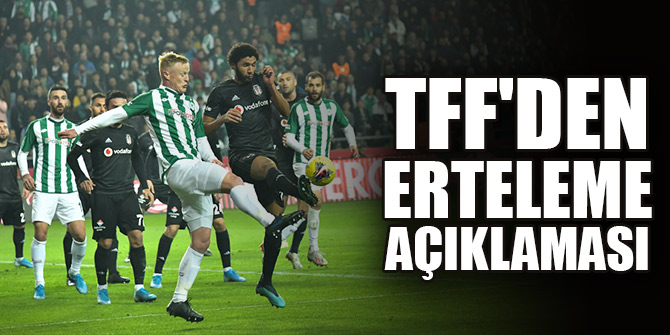 TFF'den erteleme açıklaması: Kural hatası yok