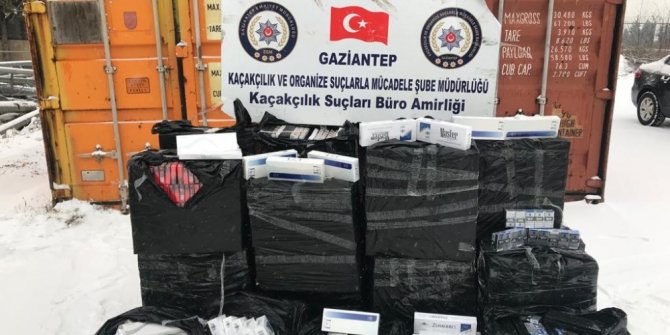 Gaziantep’te 10 bin 500 paket kaçak sigara ele geçirildi
