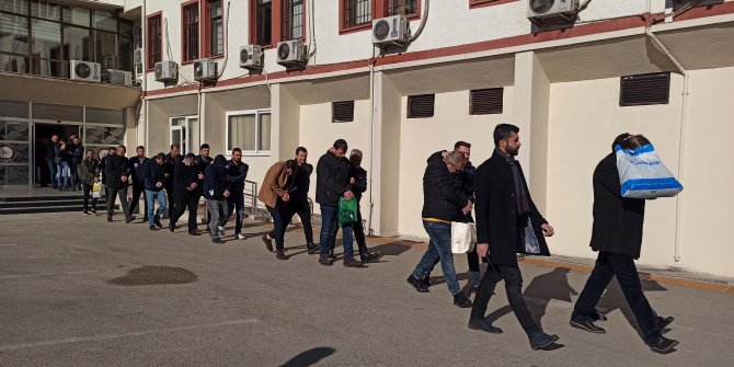Mersin'de tefecilik operasyonu şüphelileri adliyede