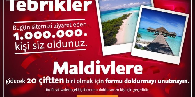 130 bin kişi ücretsiz Maldivler tatiline inandı