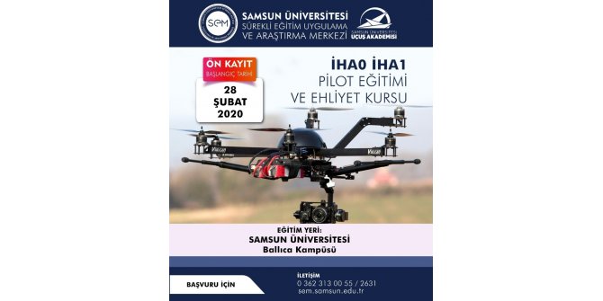 SAMÜ’den İHA pilotluğu eğitimi