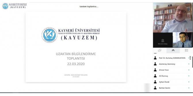 Kayseri Üniversitesi Uzaktan Öğretime Hazır