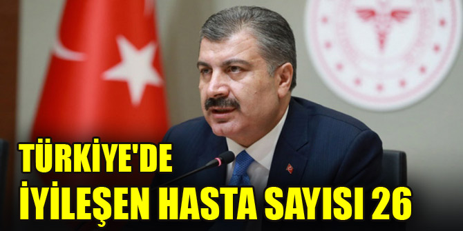 Türkiye'de iyileşen hasta sayısı 26