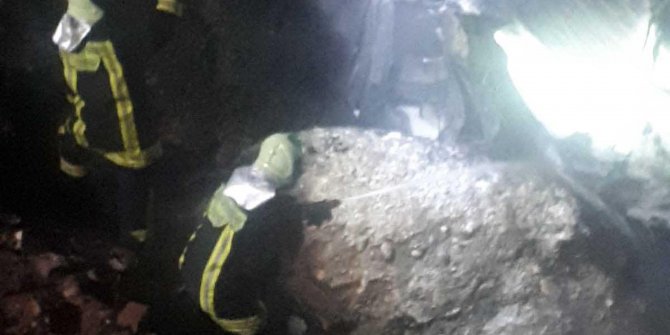 Şarampole yuvarlanan otomobil yandı: 1 ölü