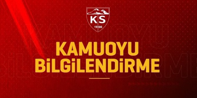 Kayserispor’da bir idari personelde sonuç pozitif çıktı