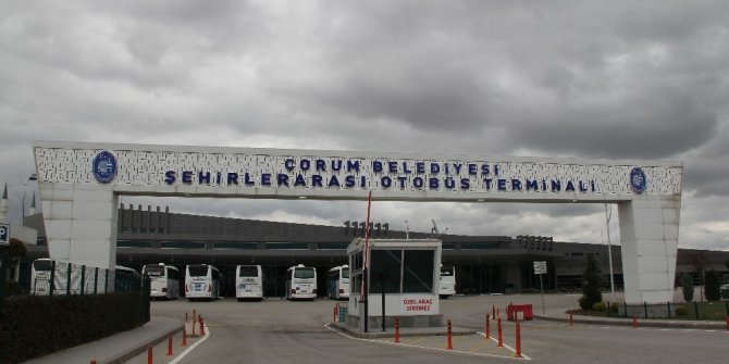 Çorum’da şehirlerarası terminal sessizliğe gömüldü