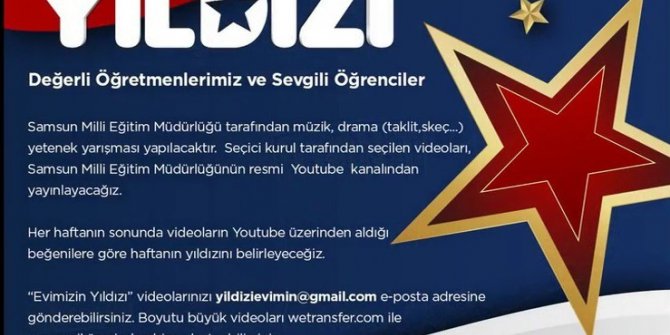 ’Evimin Yıldızı’ projesi ile öğrenciler evden yarıştı