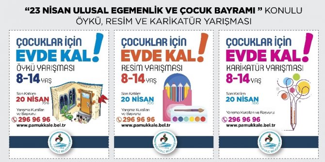 Evde kalan çocuklara özel yarışmalar başlatıldı