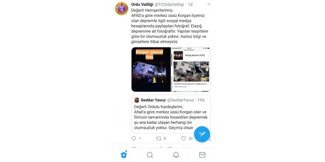 Deprem değil fotoğraflar panik oluşturdu