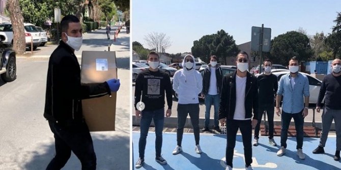 Arda Turan'dan maske dağıtımı