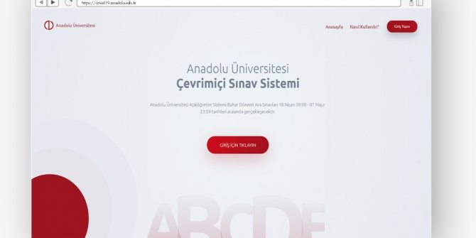 Anadolu Üniversitesi, internet tabanlı ortamlarda  1 milyon öğrenciye Covid-19 Farkındalık Testi uyguluyor